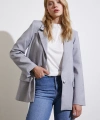Tek Düğmeli Blazer Ceket Gri