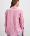 Çizgi Desenli Gömlek Pembe
