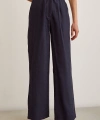 Yüksek Bel Geniş Paça Pantolon Lacivert