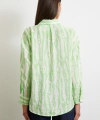 Zebra Desen Modal Gömlek Yeşil