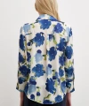 Çok Renkli Çiçek Desenli Gömlek Mavi