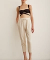 Örgü Kemerli Pantolon Bej