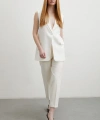 Skinny Kumaş Pantolon Ekru