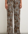Leopar Saten Pantolon Siyah