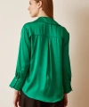 Basic Saten Gömlek Yeşil