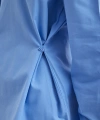 Düğme Detaylı Pamuklu Gömlek Mavi