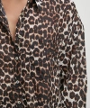Leopar Desen Gömlek Siyah