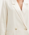 Çift Düğmeli Blazer Ceket Ekru