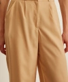 Yüksek Bel Geniş Paça Pantolon Camel
