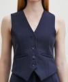 Astarlı Kuplu Yelek Lacivert