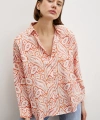 Şal Desen Modal Gömlek Turuncu