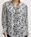Animal Desenli Gömlek Siyah