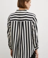 Robalı Çizgili Gömlek Siyah
