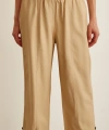 Lastikli Salaş Pantolon Bej