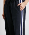 Beli Lastikli Çift Şeritli Pantolon Lacivert