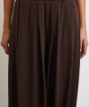 Paça Detaylı Şalvar Pantolon Kahve