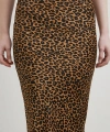 Leopar Desenli Verev Etek Kahve