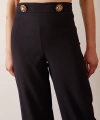 Düğme Detaylı Salaş Pantolon Siyah