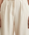 Geniş Paça Pantolon Krem