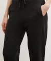 Paçası Lastikli Pantolon Siyah