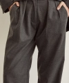 Pileli Kumaş Panolon Gri