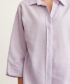 Yarasa Kol Keten Gömlek Lila