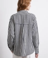 Multi Çizgili Cepli Gömlek Siyah