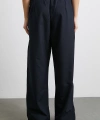 Beli Lastikli Çift Şeritli Pantolon Lacivert