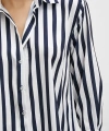 Robalı Çizgili Gömlek Lacivert
