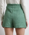 Yırtmaçlı Şort Etek Yeşil