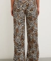 Leopar Saten Pantolon Siyah