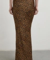 Leopar Desenli Verev Etek Kahve