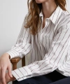 Çizgili Cepli Gömlek Bordo