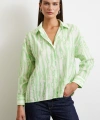 Zebra Desen Modal Gömlek Yeşil