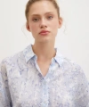 Damla Desenli Gömlek Mavi
