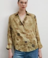 V Yaka Desenli Gömlek Haki