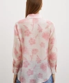 Organze Desenli Tül Gömlek Pembe
