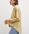 Çini Desenli Modal Gömlek Sarı