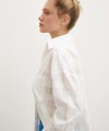 Kareli Poplin Gömlek Beyaz
