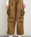 Beli Lastikli Kargo Cepli Paraşüt Pantolon Haki