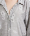 Fakir Kol Oversize Gömlek Gri