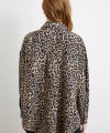 Leopar Desen Javanez Gömlek Siyah