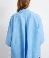 Fakir Kol Oversize Gömlek Mavi