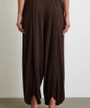 Paça Detaylı Şalvar Pantolon Kahve