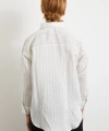 Pamuklu Çizgili Gömlek Beyaz