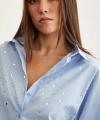 Taş Detaylı Gömlek Mavi