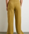 Keten Palazzo Pantolon Olive