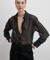 Puantiyeli Gömlek Siyah