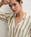 Bambu Çizgili Gömlek Yeşil