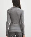 Bisiklet Yaka Kol Bluz Gri